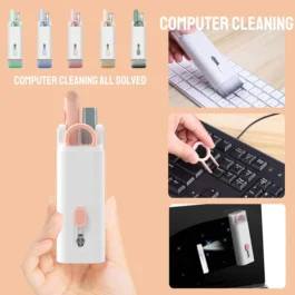 EB09 7 IN 1 ELECTRONIC CLEANER KIT, CLEANING KIT FOR MONITOR KEYBOARD AIRPODS, SCREEN DUST BRUSH INCLUDING SOFT SWEEP, SWIPE, AIRPOD CLEANER PEN, KEY PULLER AND SPRAY BOTTLE 02